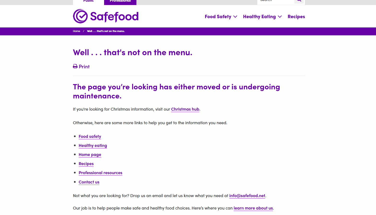 Safe food 101 square meals 